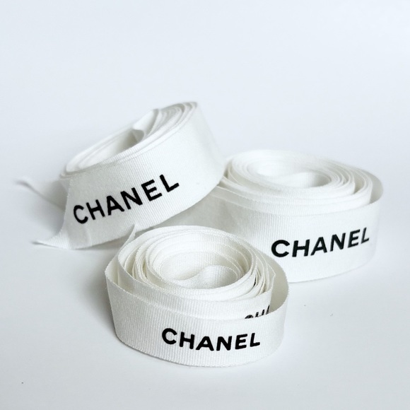 CHANEL Accessories - Chanel Logo Ribbon Black & White Lot of 3